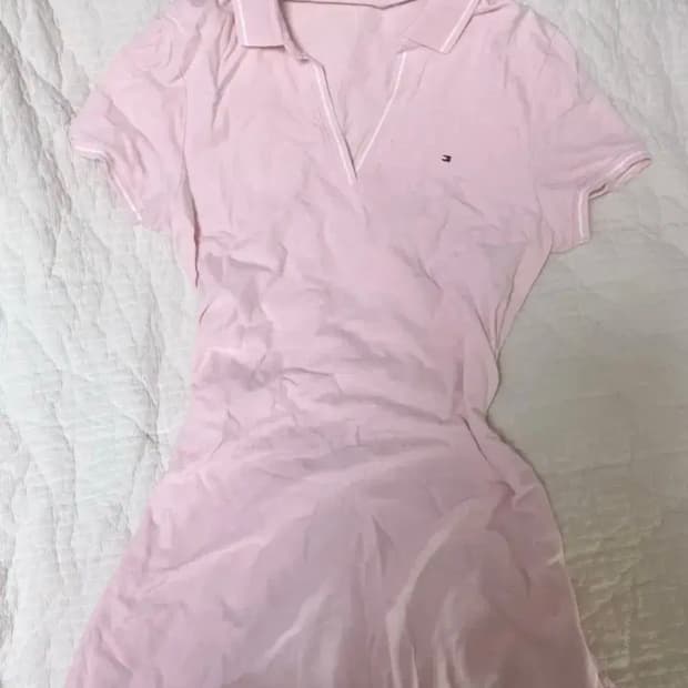 타미힐피거 연핑크 원피스
