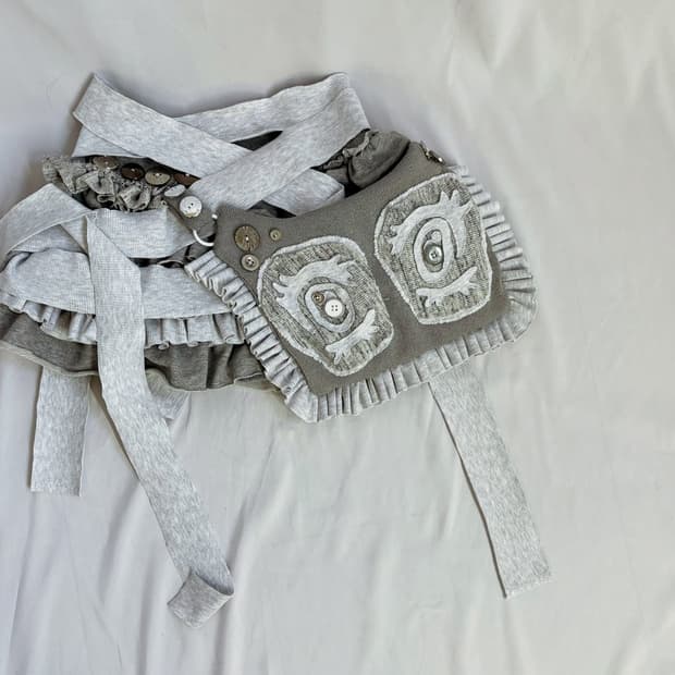 Custom) banded fake eye bag cancan skirt