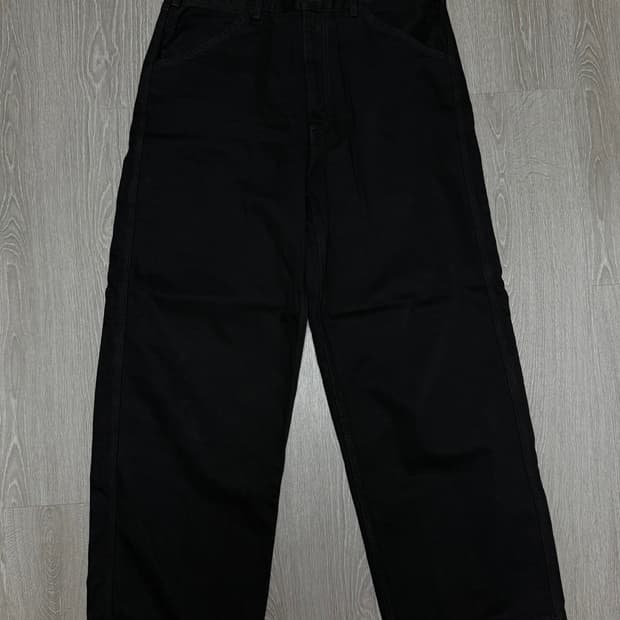 유니클로U 와이드핏 컬러진 블랙