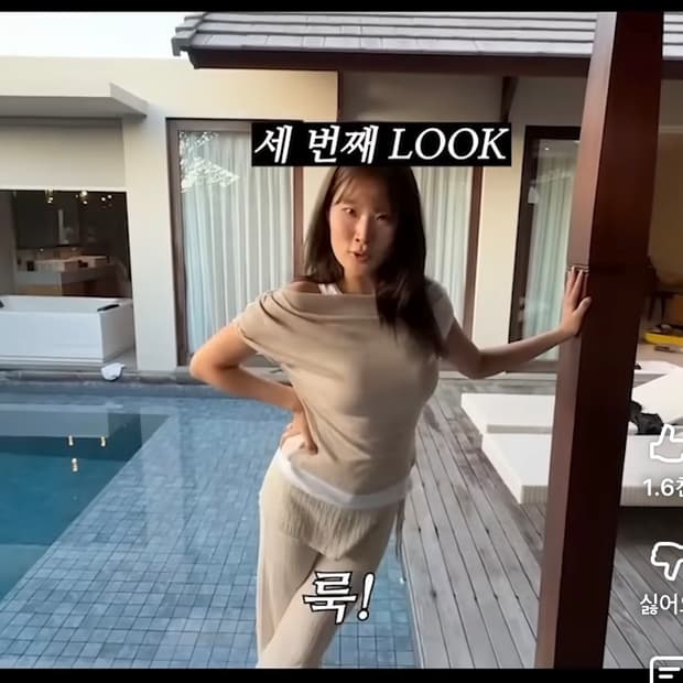 아가리어터 착용 zara 여름니트