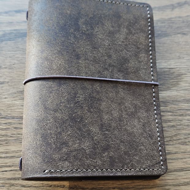 패스포트 사이즈의 작은 가죽 노트 커버 #가죽커버