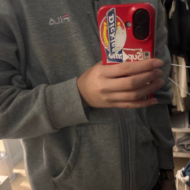 휠라 기모 후드집업