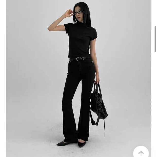 새상품 블랙업 데비와 부츠컷 코튼팬츠 L