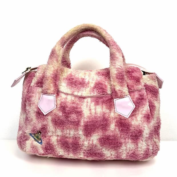 비비안 웨스트우드 핑크 레오파드 토트백