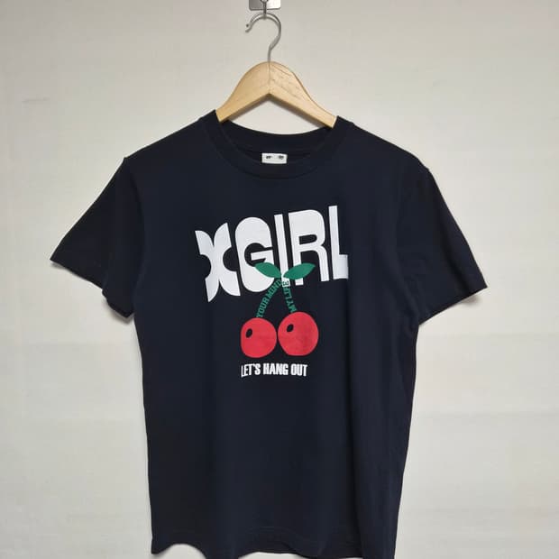 엑스걸Xgirl 체리 그래픽 티셔츠 one사이즈 - T93