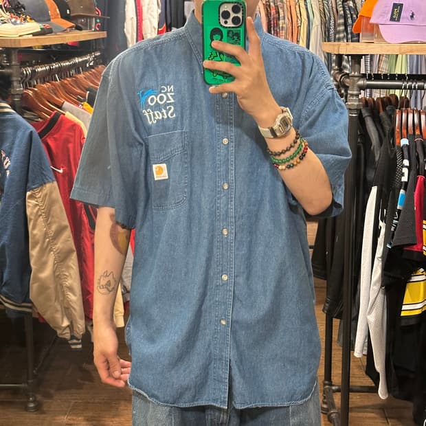 [HI] 칼하트 반팔 데님셔츠