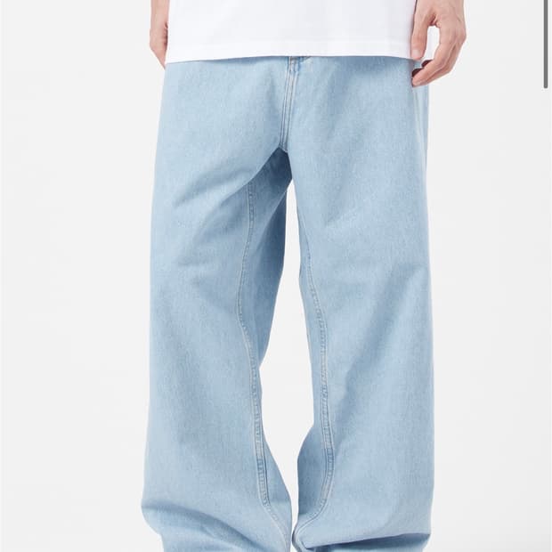 칼하트wip 브랜든 팬츠 블루 헤비 스톤 블리치드(S)