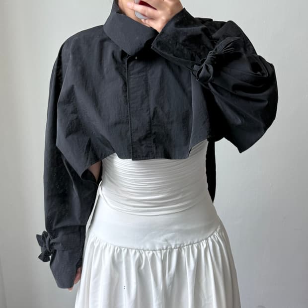 코스 스카프 트렌치 자켓