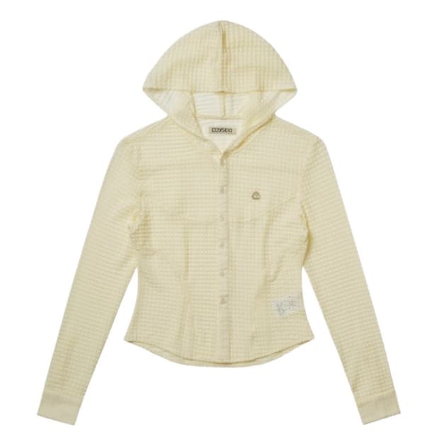 코이세이오 라운드 후드 가디건 셔츠