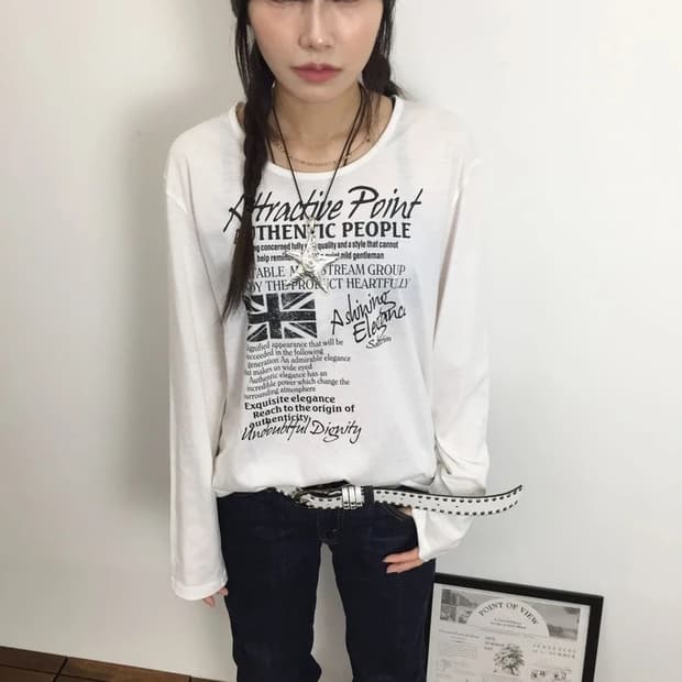 Michel Klein Layered Logo Long Sleeve