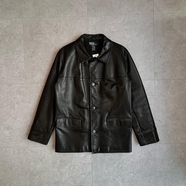 폴로랄프로렌 100% 리얼 가죽 자켓 