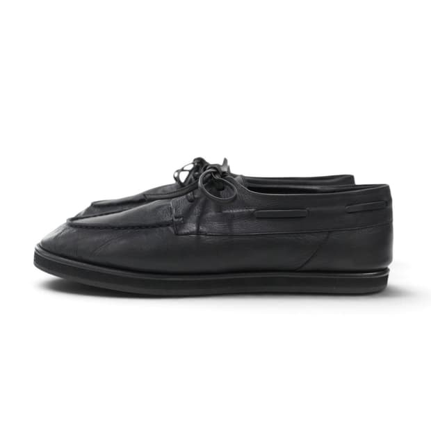 26SS Auralee Soft Leather Deck Shoes