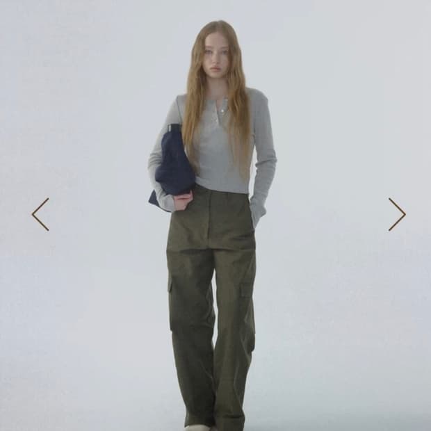 리본빛 카고팬츠 