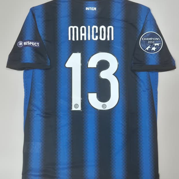 10-11 인터밀란 홈킷 챔스패치 마이콘 유니폼 L사이즈 레플리카