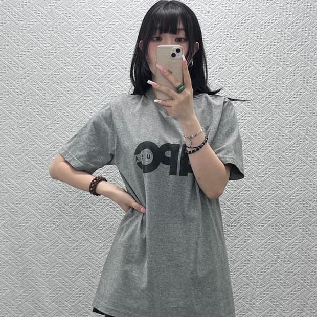아페쎄 올드스쿨 캐주얼 빈티지 USA 로고 반팔티 S C12348