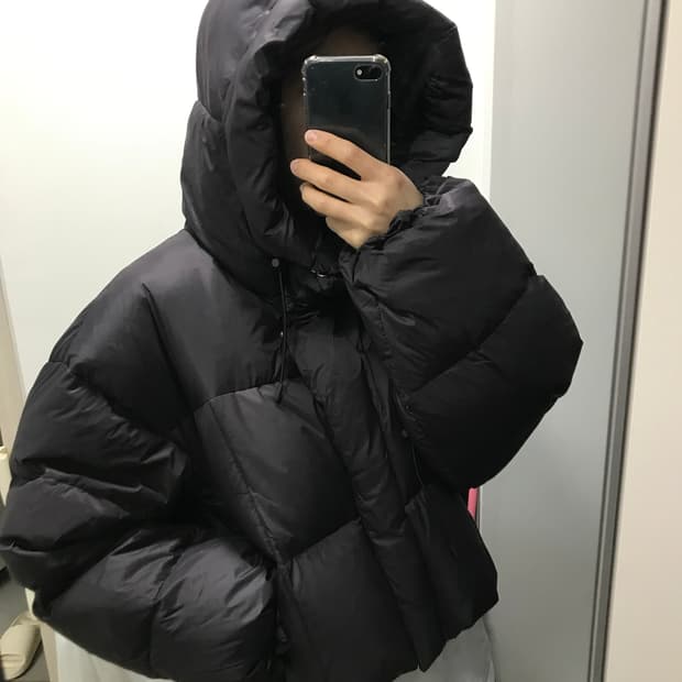 빈티지 덕다운 후드 패딩