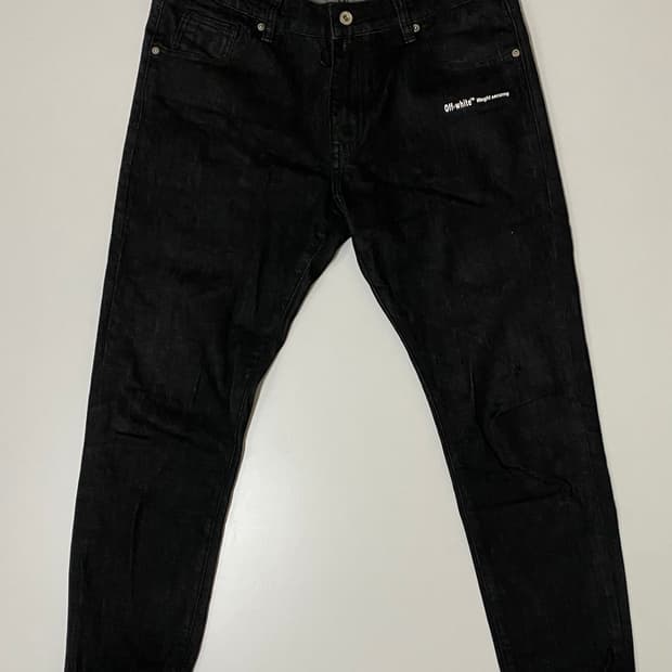 오프화이트 블랙 데님 팬츠 S사이즈