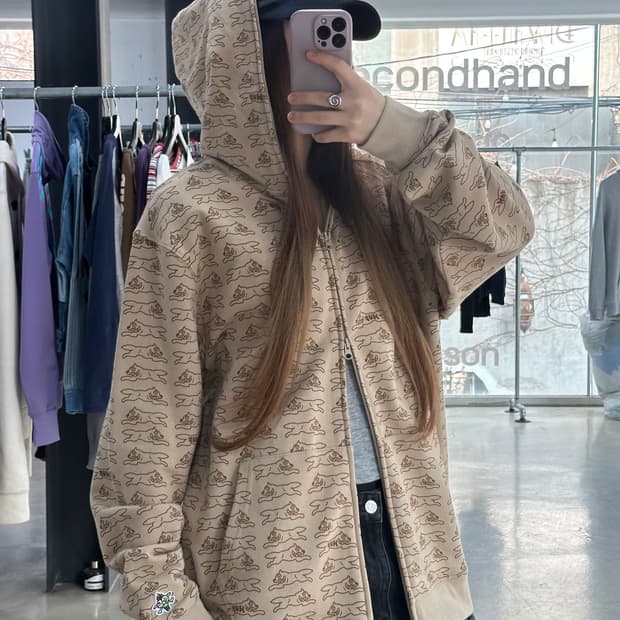 BBC Icecream x HUF 러닝독 풀 후드집업