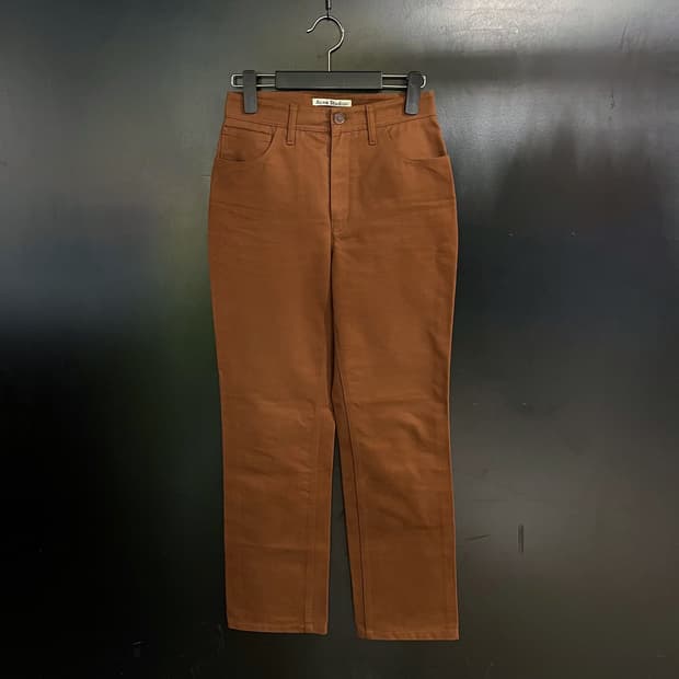 아크네 스튜디오 코튼 팬츠 브라운