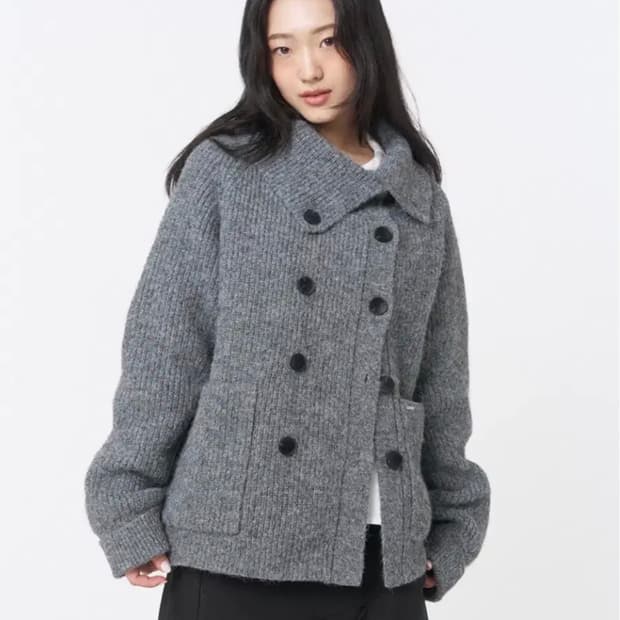미세키서울 니트 double button bold knit GREY