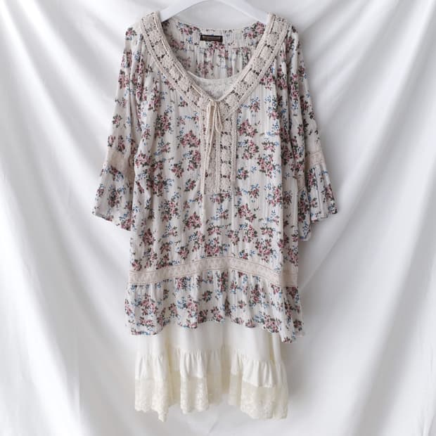 flower crochet blouse (set)