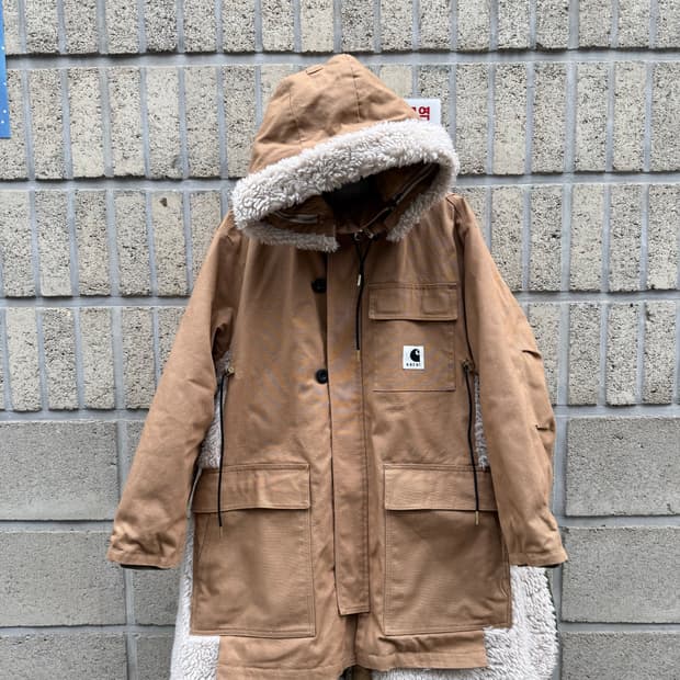 Carhartt wip X Sacai 캔버스 시베리안 파카