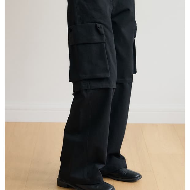 시스에이 와이드 트렌치스 카고 팬츠 [black]