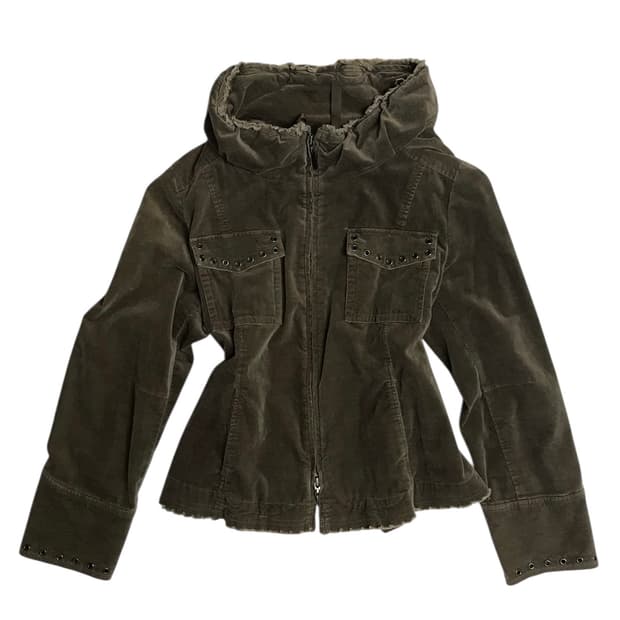 일본 빈티지 벨벳 하이넥 자켓