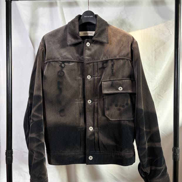 21AW jiyongkim 벨벳 트러커 자켓