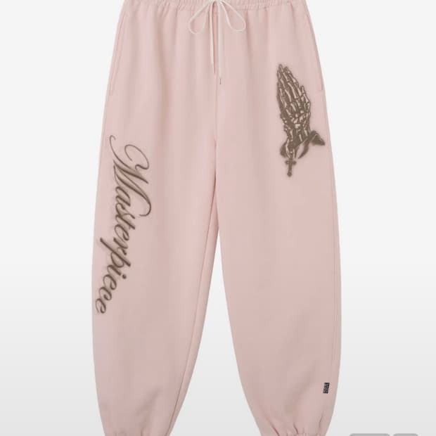 스컬프터 Praying Jogger Pants Pale Pink