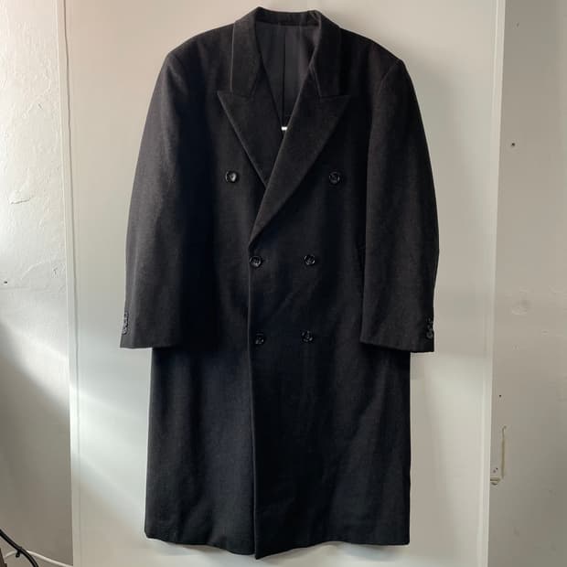 퓨어 캐시미어 더블 롱 코트