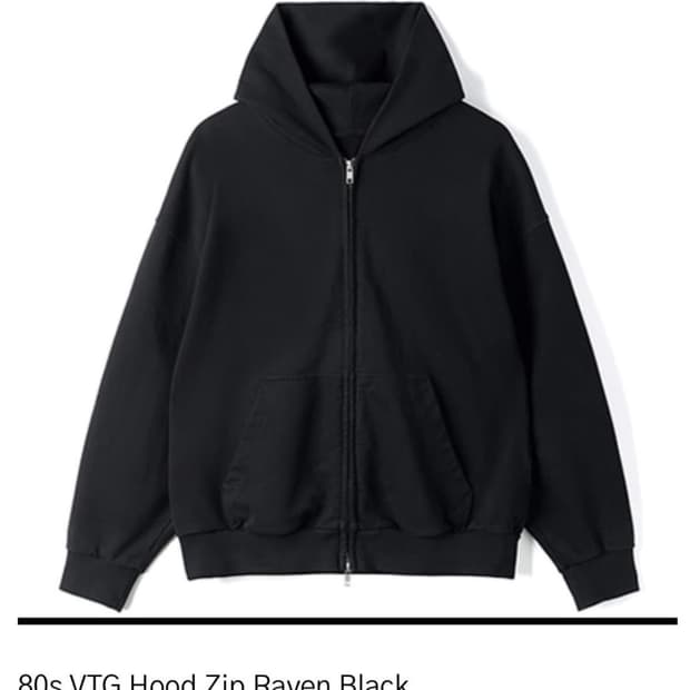 HTAE-80s  VTG 후드집업 블랙