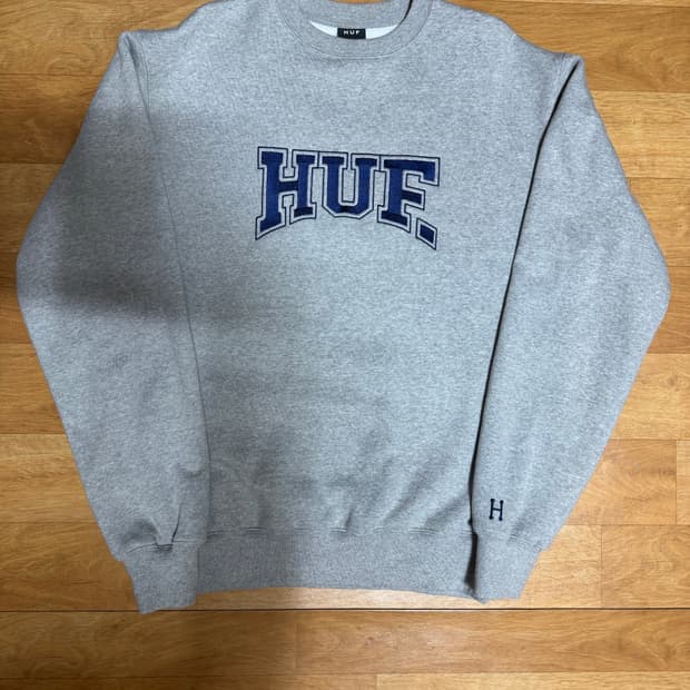 HUF 아치로고 스웻셔츠 그레이
