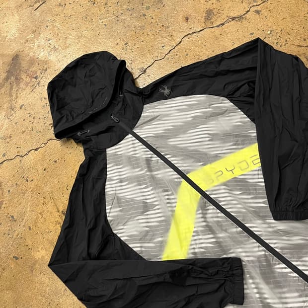 [정품/XL] 스파이더 퍼포먼스 프로웹 사선 후드 바람막이 자켓 b17