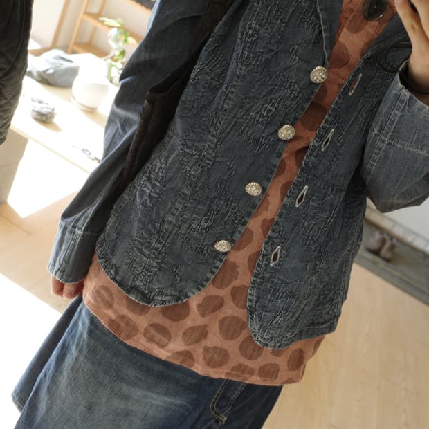 Corso rosso 자카드 빈티즈 자켓