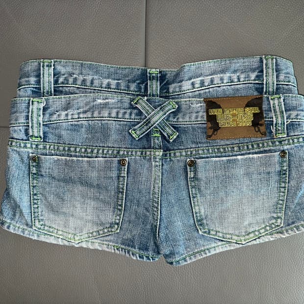 LB-03 Love Power Soul Denim 데님 숏팬츠