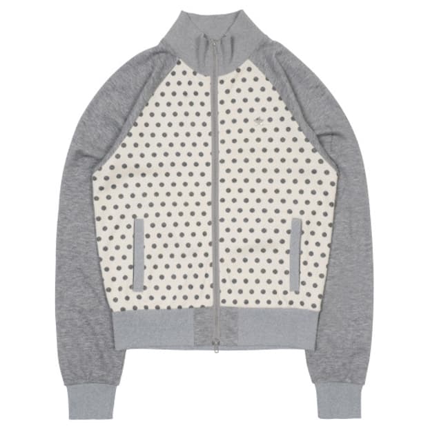 [S] 더콜디스트모먼트 도트 래글런 집업 베이지/그레이