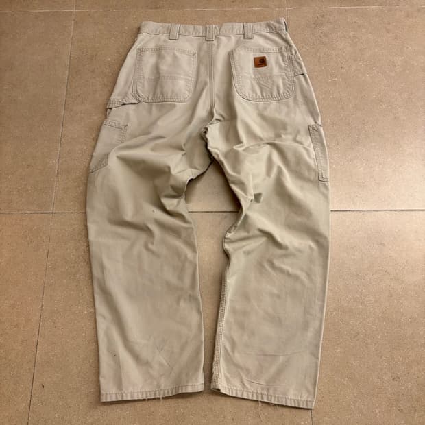 빈티지 칼하트 싱글니 베이지 팬츠