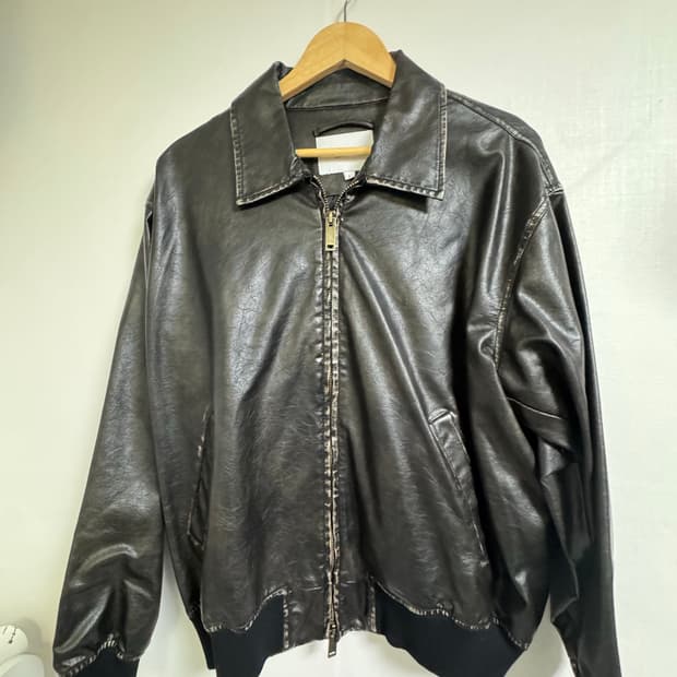 국내브랜드 언아웃핏 가죽자켓