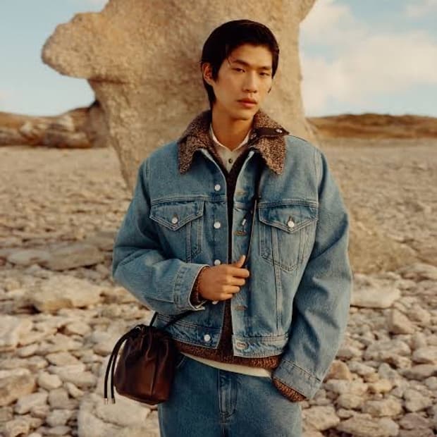 ZARA Nanushka 자라 나누시카 카라 데님 자켓(XL)