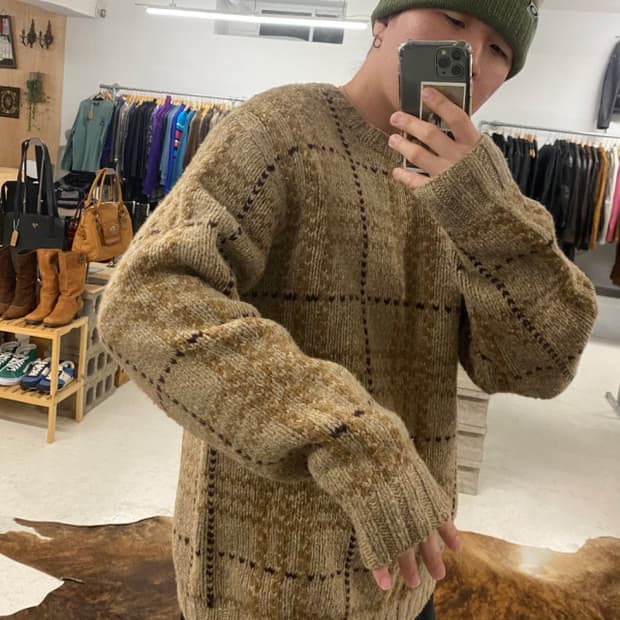 EDDIE BAUER check knit