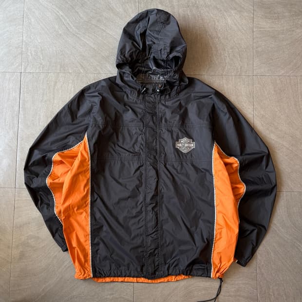 할리데이비슨 정품 블랙 윈드브레이커 자켓