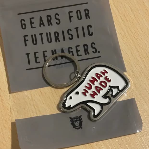 휴먼 메이드 애니멀 키체인 키링 화이트 북극곰