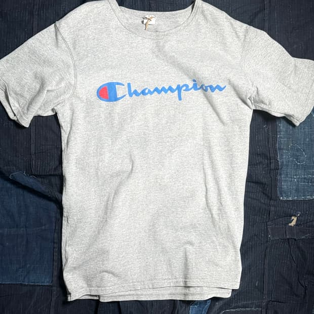 챔피온 리버스위브 그래픽 로고 티셔츠 L