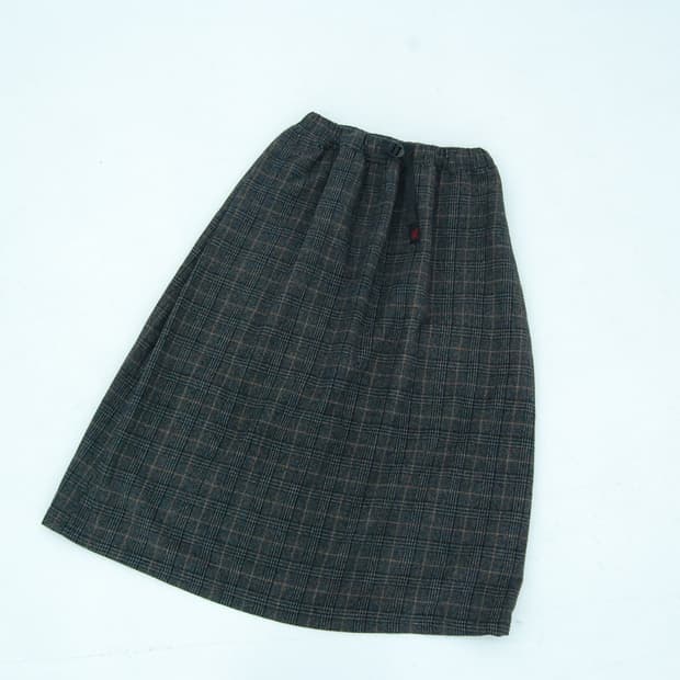 Gramicci wool blend check skirt
