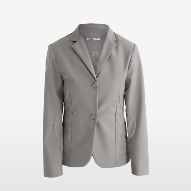 오호스 / Parted Zipper Single Jacket / Grey