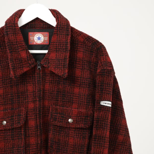 컨버스 체크 플리스 트러커 자켓
