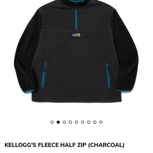 위캔더스 켈로그 플리스 반집업 차콜