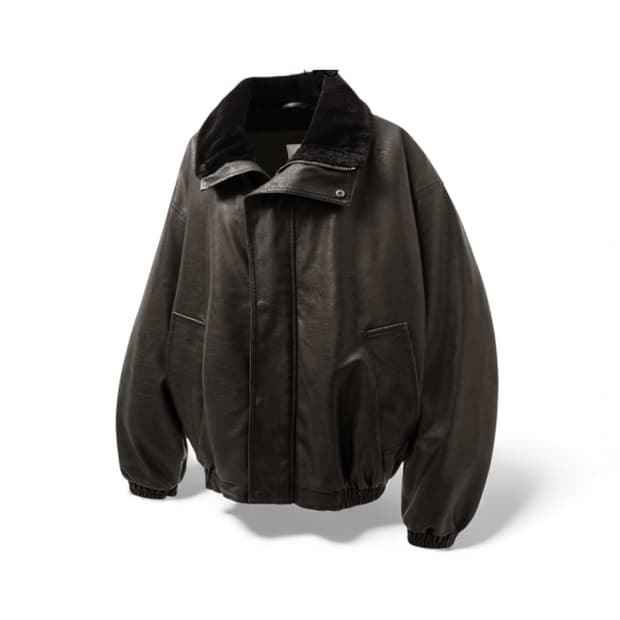 VTWO 620 비건 레더 무스탕 재킷