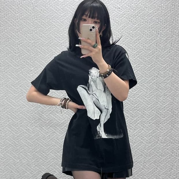 프루트오브더룸 빈티지 마릴린먼로 반팔티 M C11479
